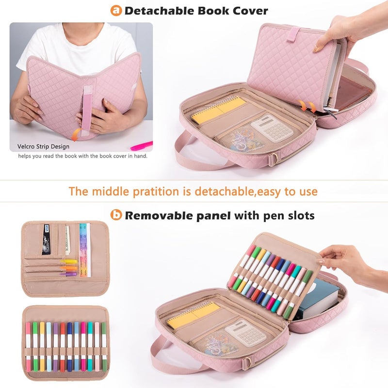 IMAGINING Large Bible Case with Bible Cover for Women - Bible Carrying Case with Shoulder Strap - Bible Bag Packed in Gift Box - Bible Carrier with Pockets for Bible Study Suppliers - Bible Gift Girls - Image 3